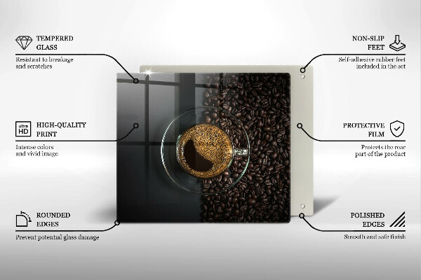 Tábua de cortar alimentos Café e feijão