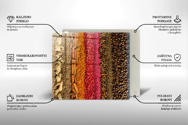 Tábua para cozinha Especiarias coloridas