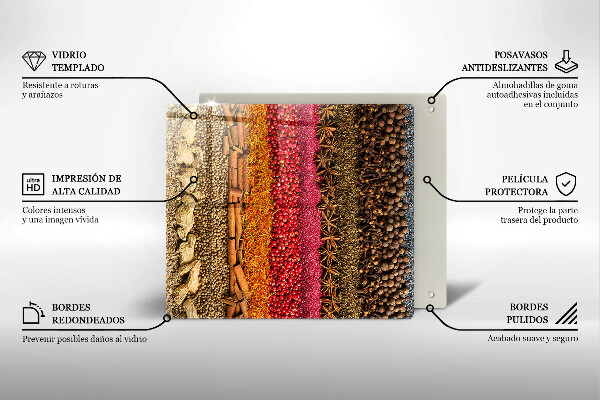 Tábua para cozinha Especiarias coloridas