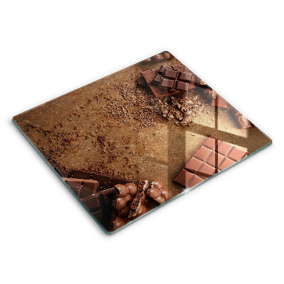 Tábua de corte de vidro Doces de chocolate