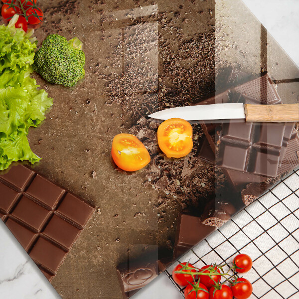 Tábua de corte de vidro Doces de chocolate