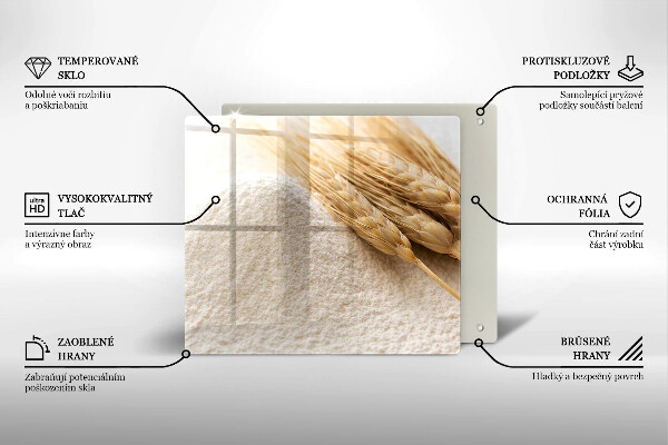 Tábua cozinha Farinha e espigas de grãos