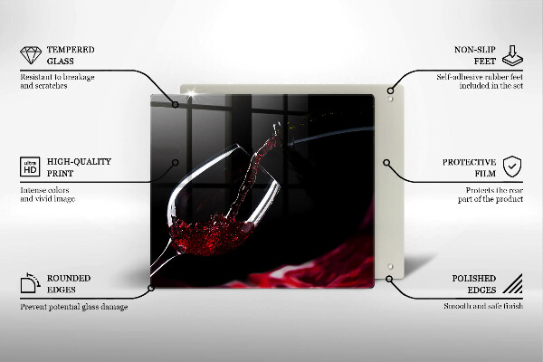 Tábua de cortar alimentos Um copo de vinho tinto