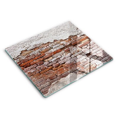 Tábua para corte Parede velha de tijolos e concreto