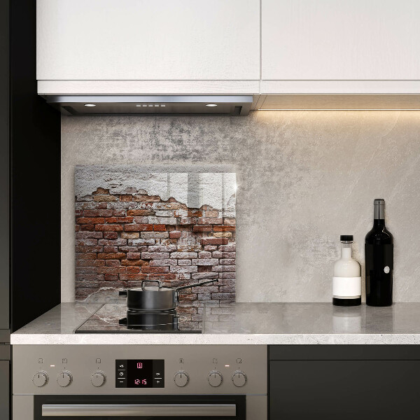 Tábua para corte Parede velha de tijolos e concreto