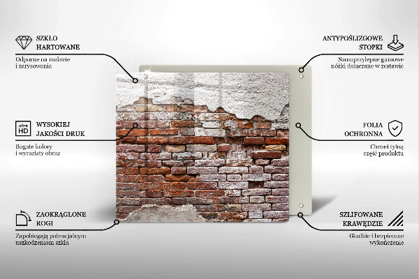 Tábua para corte Parede velha de tijolos e concreto
