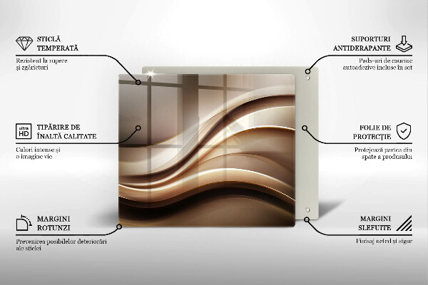 Tábua corte Linhas suaves de abstração
