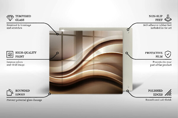 Tábua corte Linhas suaves de abstração