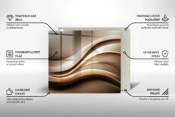 Tábua corte Linhas suaves de abstração