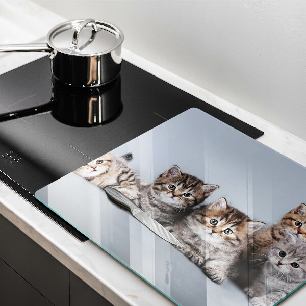 Tábua de corte de vidro Gatinhos fofos