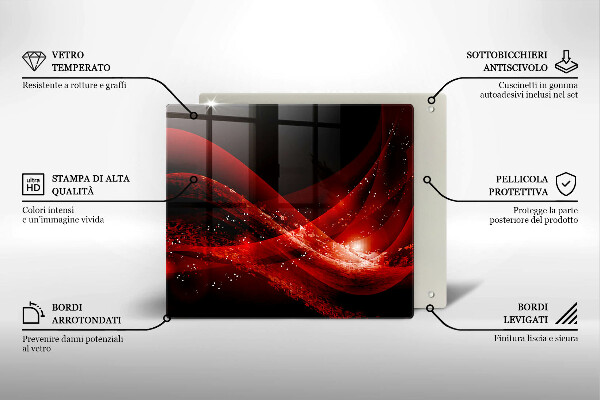Tábua de cortar de vidro Abstração moderna