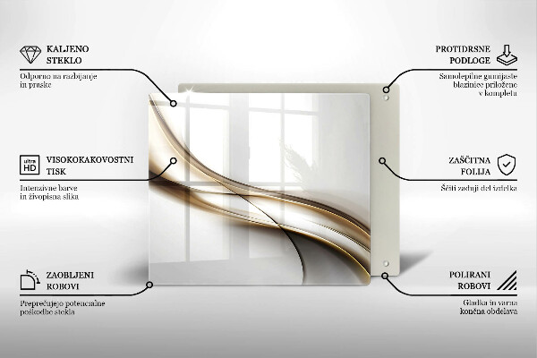 Tábua para corte Abstração de linhas suaves