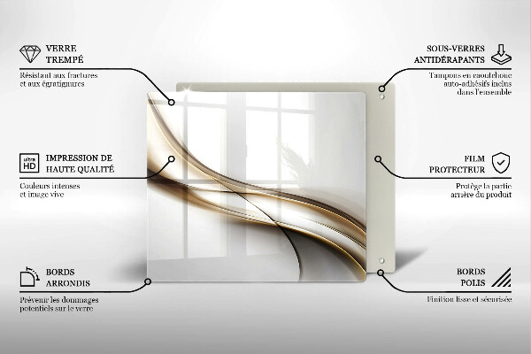 Tábua para corte Abstração de linhas suaves