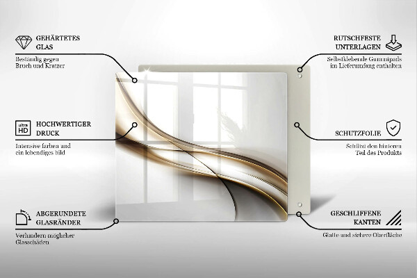 Tábua para corte Abstração de linhas suaves