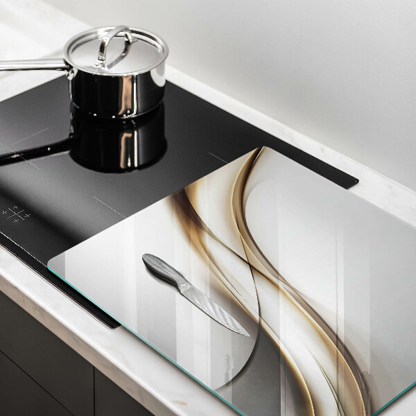 Tábua para corte Abstração de linhas suaves