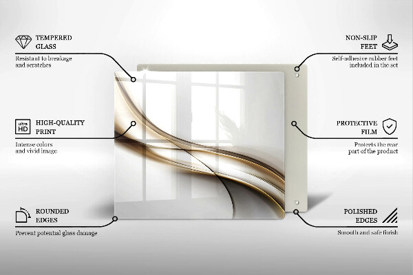 Tábua para corte Abstração de linhas suaves