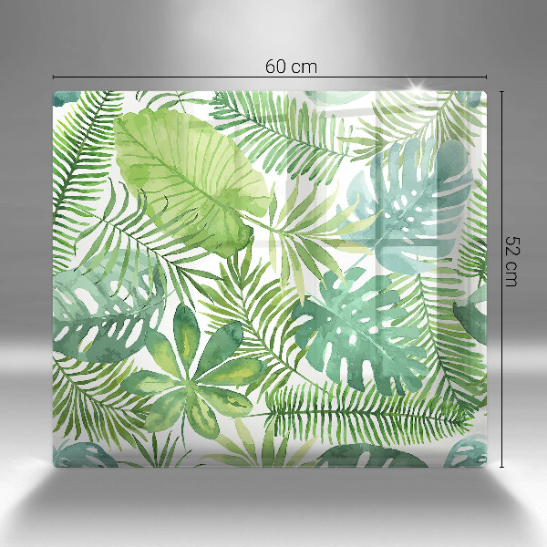 Tábua de cortar Folhas boho em aquarela