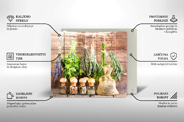 Tábua para corte Ervas, especiarias e madeira