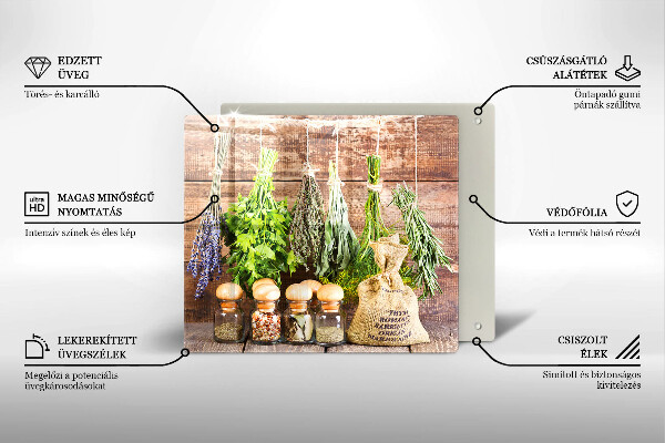 Tábua para corte Ervas, especiarias e madeira