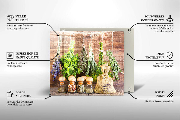 Tábua para corte Ervas, especiarias e madeira