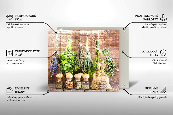 Tábua para corte Ervas, especiarias e madeira