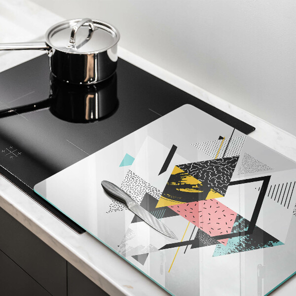 Tábua de cortar de vidro Triângulos abstratos