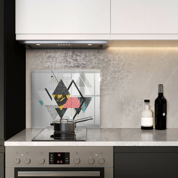 Tábua de cortar de vidro Triângulos abstratos