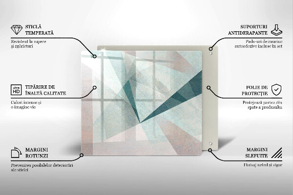 Tábua de corte de vidro Abstração nítida