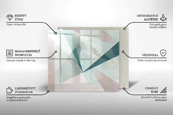 Tábua de corte de vidro Abstração nítida