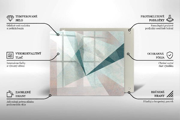 Tábua de corte de vidro Abstração nítida