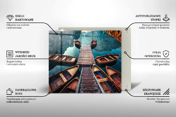 Tábua para cozinha Barcos no lago