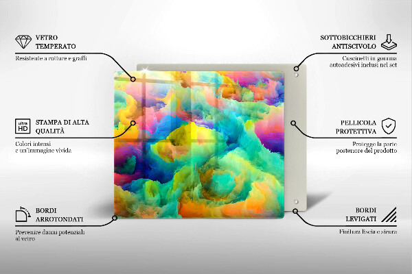 Tábua para cozinha Abstração colorida