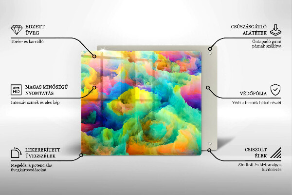 Tábua para cozinha Abstração colorida