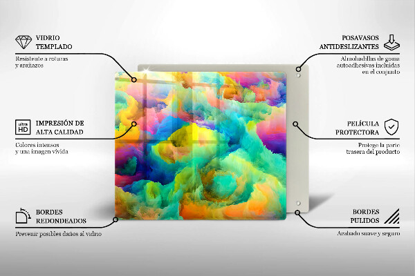 Tábua para cozinha Abstração colorida