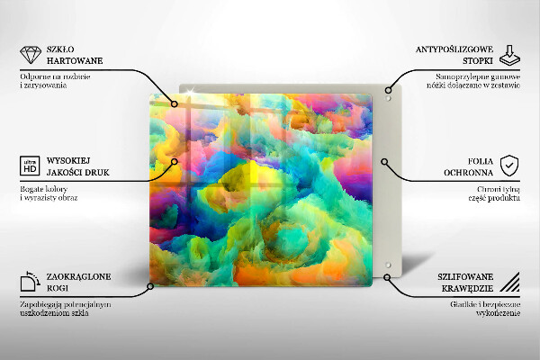 Tábua para cozinha Abstração colorida