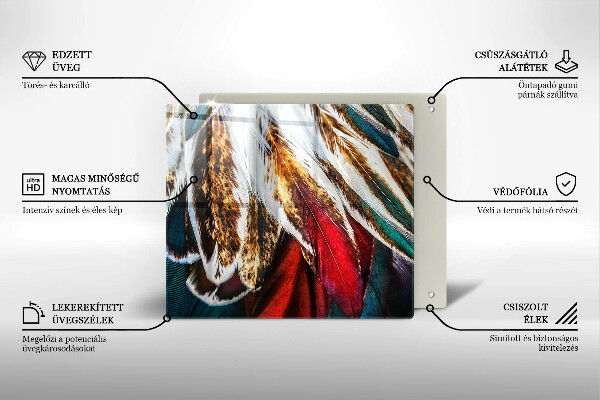 Tábua cozinha penas de pássaros boho