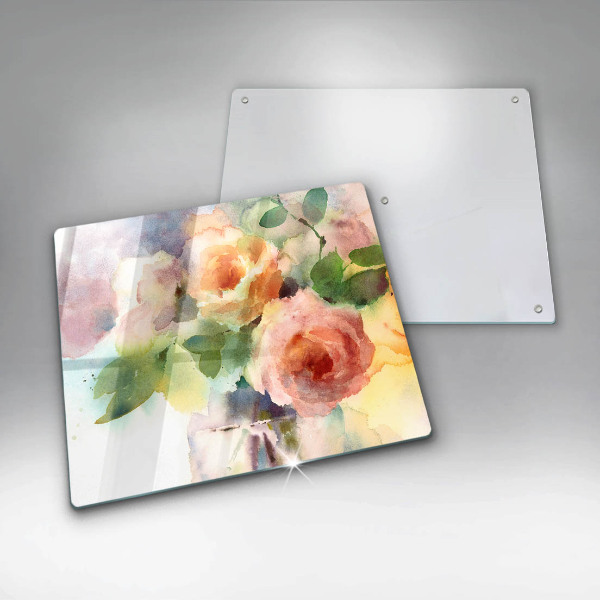 Tábua de cortar alimentos Flores pintadas