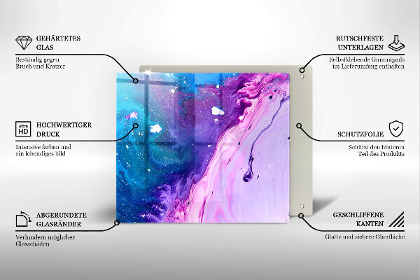 Tábua de cortar de vidro Tinta abstrata