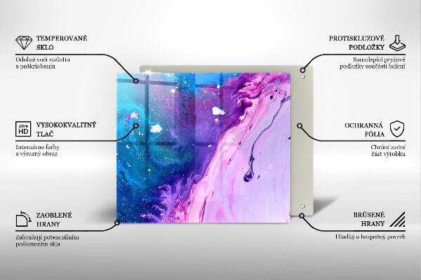 Tábua de cortar de vidro Tinta abstrata