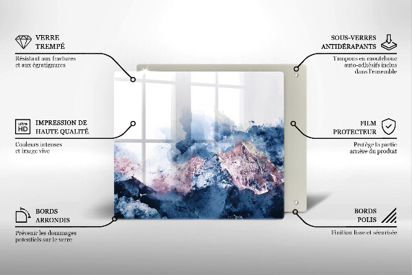 Tábua corte Montanhas pintadas abstratamente