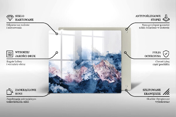 Tábua corte Montanhas pintadas abstratamente