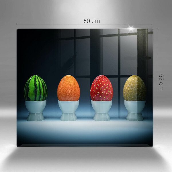 Tábua corte Ovos de frutas abstratas