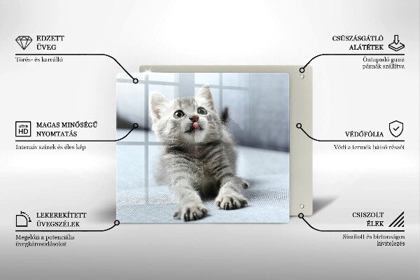 Tábua corte Um gatinho fofo