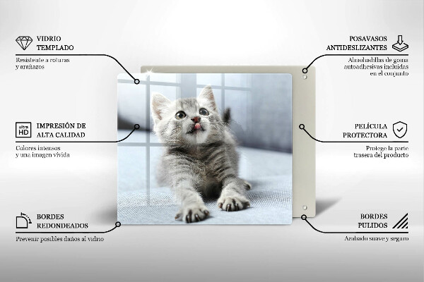 Tábua corte Um gatinho fofo