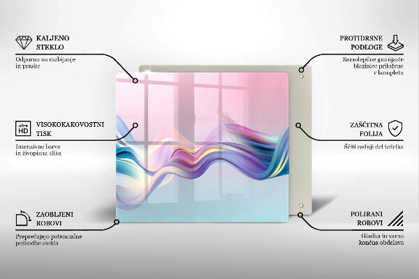 Tábua para cozinha abstração pastel