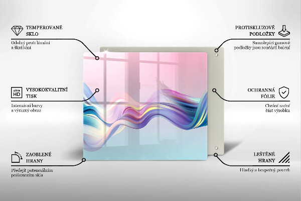 Tábua para cozinha abstração pastel