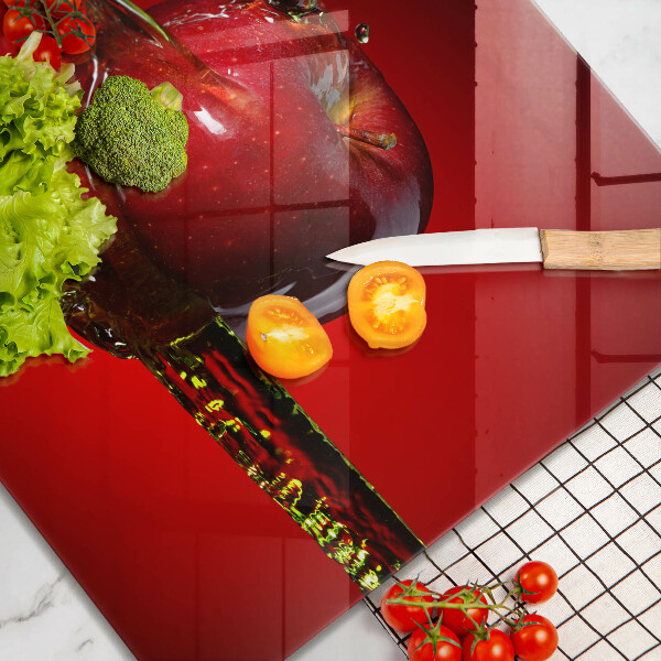 Tábua de cortar de vidro Maçã na água