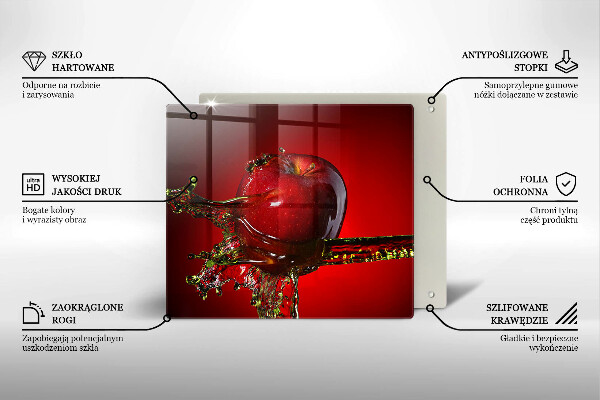 Tábua de cortar de vidro Maçã na água