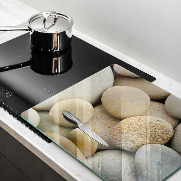 Tábua de corte de vidro Padrão de pedras ovais