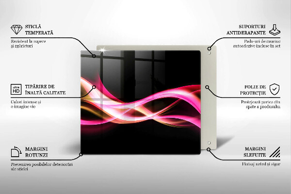 Tábua de cortar alimentos Fumaça neon abstrata